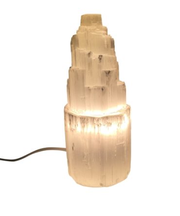 Selenite Skyscraper Lamp Small Prime