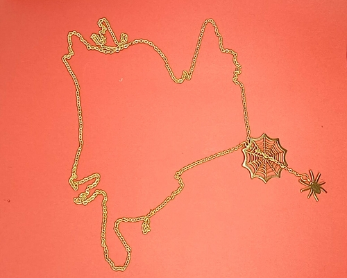 18k Gold Spider Necklace | Spider Charm Pendant | Halloween Necklace - Image 5