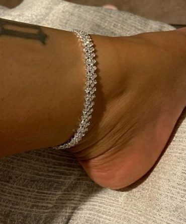 Beach Accessories Crystal Anklet for Women Gold/Silver