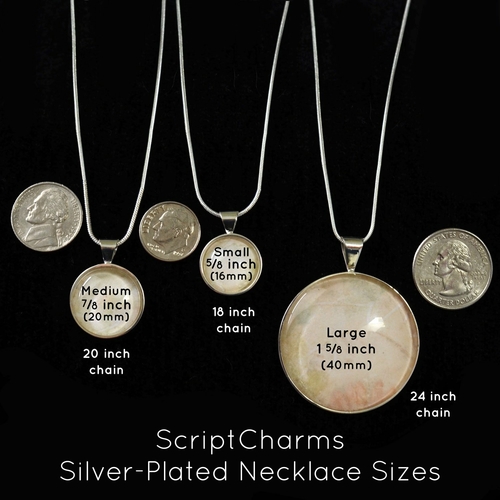 "Love Is All You Need" Silver-Plated Pendant Necklace (20mm) - Image 3