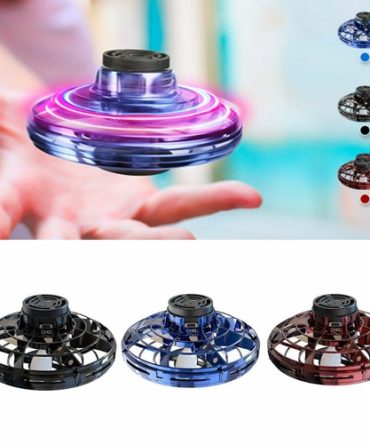 Mini Drone LED UFO Type Flying Helicopter Spinner Fingertip