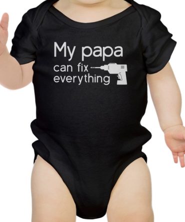 My Papa Fix Black Cute Baby Onesie Unique Fathers