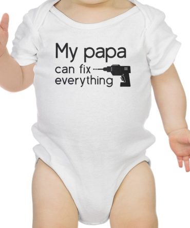 My Papa Fix White Cute Baby Bodysuit Cute Gifts