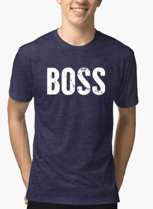 Boss Half Sleeves Melange T-shirt - Image 3