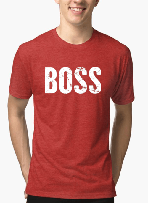 Boss Half Sleeves Melange T-shirt - Image 4