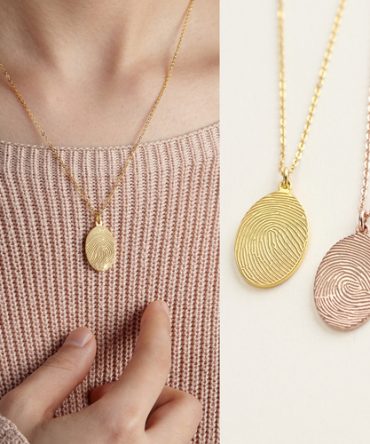 Actual Fingerprint Necklace Memorial Thumbprint Jewelry