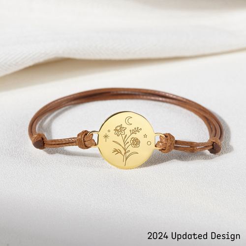 Combined Birth Month Flower Bracelet, Birthflower Gift,Mother Bracelet - Image 2