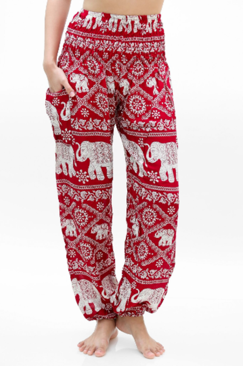 Burgundy ELEPHANT Pants Women Boho Pants Hippie Pants Yoga - Image 3