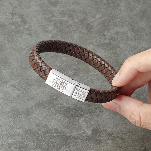 First Time Dad Gifts, New Dad Gifts, Baby Footprint Bracelet - Image 3
