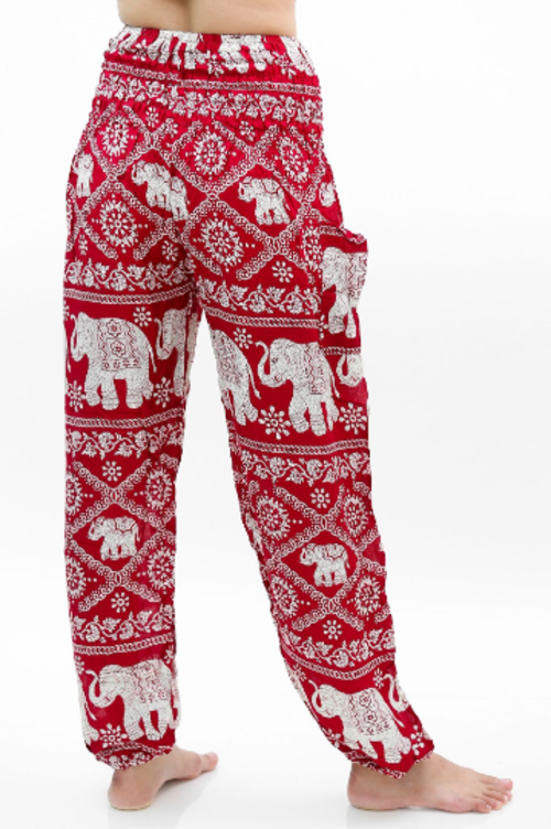 Burgundy ELEPHANT Pants Women Boho Pants Hippie Pants Yoga - Image 4
