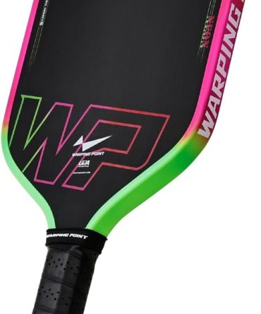 Neon Pickleball Paddle 16mm Core in Green, Pink & Orange Warping Point