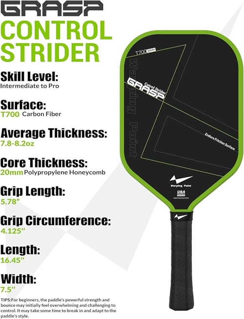 GRASP CONTROL PICKLEBALL PADDLE 20mm - Image 3