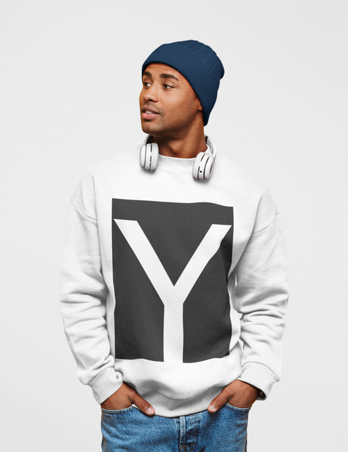 Mens Y Logo Crewneck Sweatshirt - Image 3