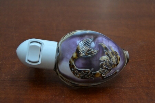 Carved Purple Mermaid Shell Nightlight - Image 2