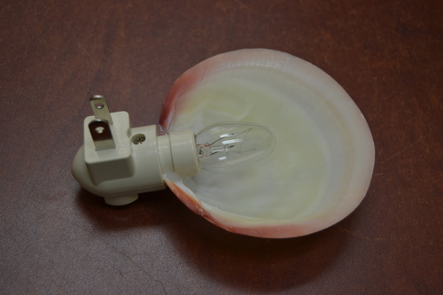 Pink Mother of Pearl Seashell Shell Nightlight - Image 3