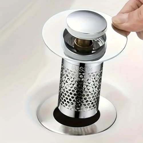 Stainless Steel Sink Stopper - Odorproof Hair - Image 2