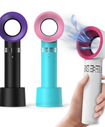 Rechargeable USB Bladeless Fan Portable Handheld Cooling Desk Mini Fan