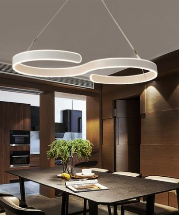 Contemporary Acrylic LED Swirl Shaped Light Fixture