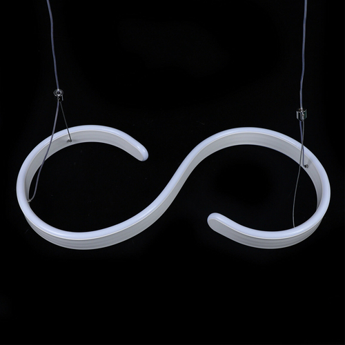 Contemporary Acrylic LED Swirl Shaped Light Fixture - Image 3