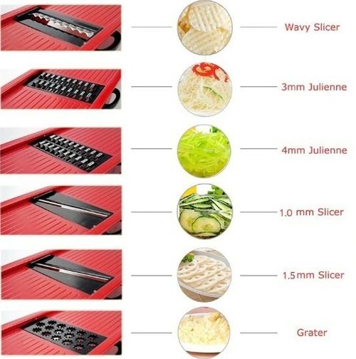 Stainless Steel 6 Blades Vegetable Slicer - Image 3