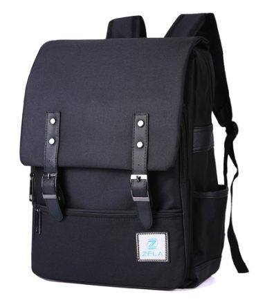 Slim Backpack,College, School & Business Fits 15-inch Laptop-All-Black