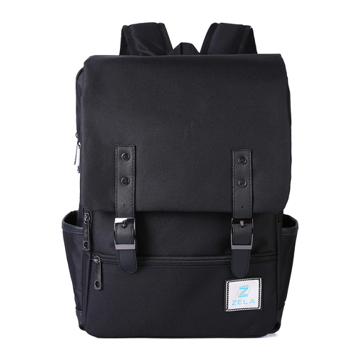 Slim Backpack,College, School & Business Fits 15-inch Laptop-All-Black - Image 4