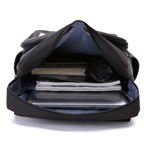 Slim Backpack,College, School & Business Fits 15-inch Laptop-All-Black - Image 5