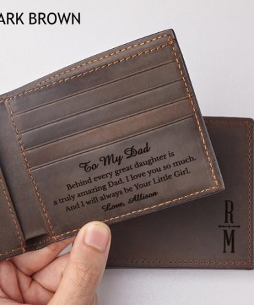 Wallet Gifts For Dad, Mens Leather Wallet, Dad Gift From Daughter