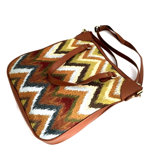 Jungle Chevron 15" Hobo Shoulder Bag - Image 2