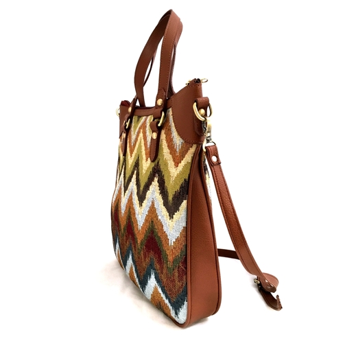 Jungle Chevron 15" Hobo Shoulder Bag - Image 4