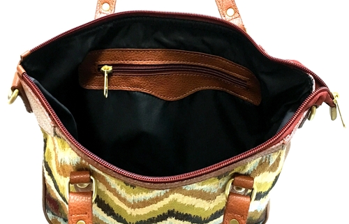 Jungle Chevron 15" Hobo Shoulder Bag - Image 5