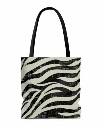 Double Sided Zebra Print Beach Shopper Tote Bag Medium