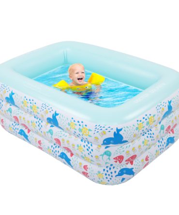 Inflatable Swim Pool for Kids, Indoor & Outdoor 59" X 43.3" X 23.6"