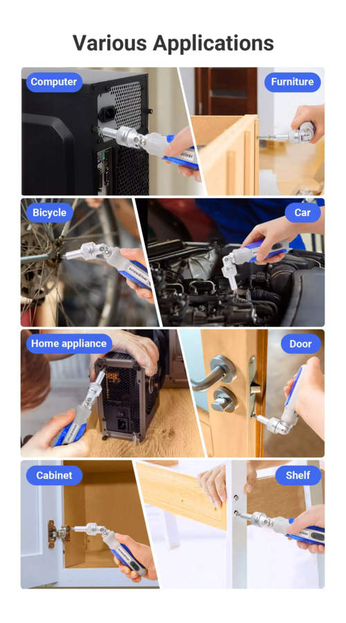 14-in-1 Multi-Bit Magnetic Ratchet Screwdriver Set - Image 6