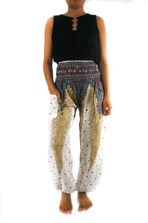WHITE PEACOCK Women Boho Pants Hippie Pants Yoga - Image 2