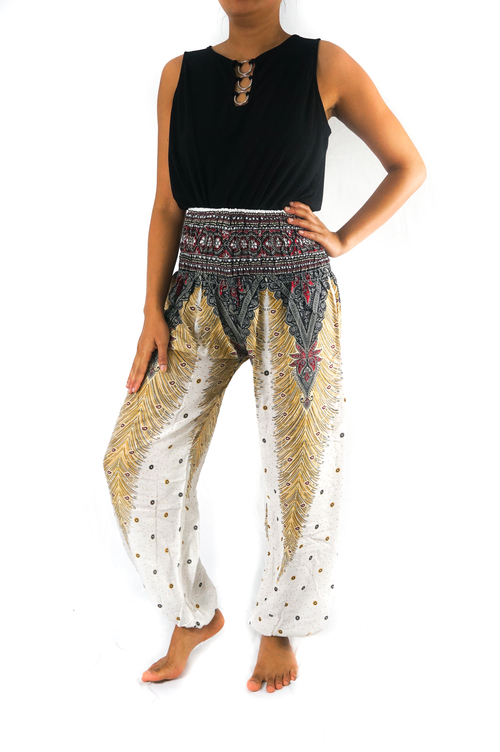 WHITE PEACOCK Women Boho Pants Hippie Pants Yoga - Image 4