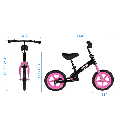 Kids Balance Bike No Pedals Height Adjustable Bicycle - Image 3