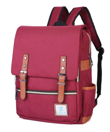 Slim Backpack,College,School &Business Fits 15-inch Laptop-Wine Red