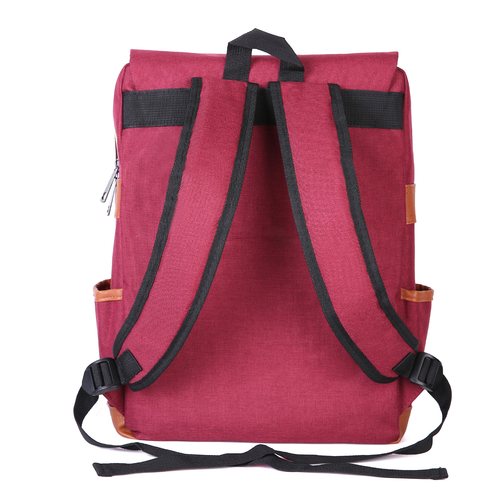 Slim Backpack,College,School &Business Fits 15-inch Laptop-Wine Red - Image 2