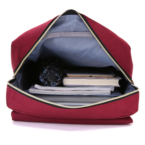 Slim Backpack,College,School &Business Fits 15-inch Laptop-Wine Red - Image 6