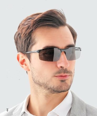 Men Women  Polarized Semi-Rimless Driver Rider Sunglasses