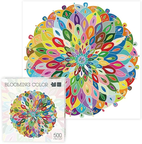 500 Pieces Blooming Color Puzzles for Adults Kids - Image 2