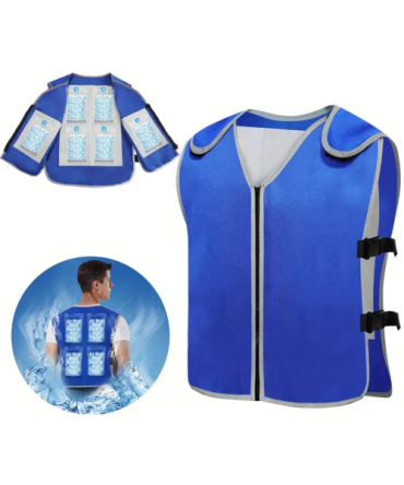 Cooling Safety Vest with 20Pcs Ice Packs