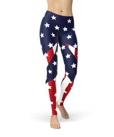 Womens American Flag Leggings