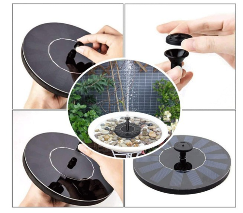Solar Power Floating Fountain Garden Pool Pond Watering Kit - Image 5