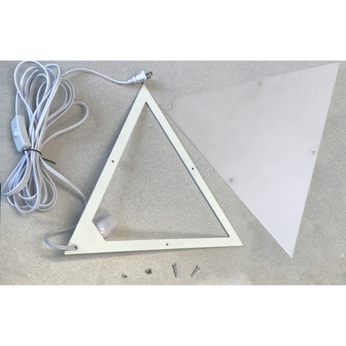 16"W Beacon Triangle Corner Light Plug-In Cord White by Home Concept - Image 4