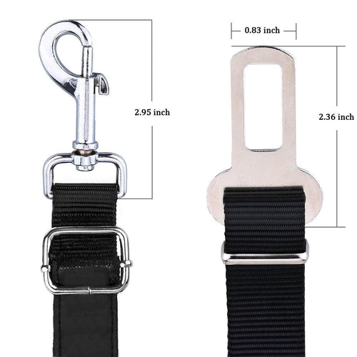 2 Pack Adjustable Dog Harness For Car Seatbelt Connector Restrain - Image 6