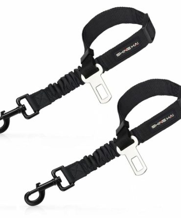 2 Pack Adjustable Dog Harness For Car Seatbelt Connector Restrain