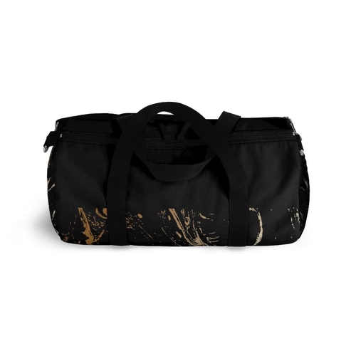Duffel Bag - Carry on Luggage - Black and Gold - Image 9