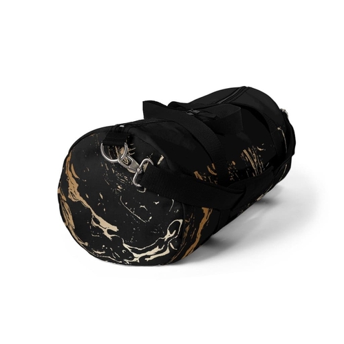 Duffel Bag - Carry on Luggage - Black and Gold - Image 6